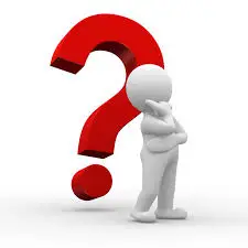 cartoon character in front of a question mark